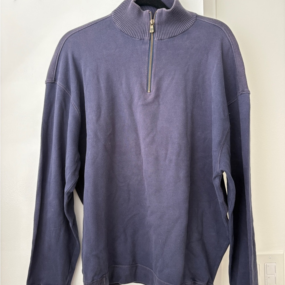 Tommy Bahama Men's Zip-Up Navy Sweater